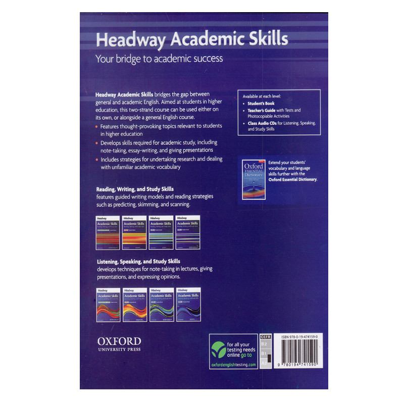 کتاب Headway Academic Skills Reading, Writing And Study Skills Level اثر Richard Harrison And Sarah Philpot انتشارات الوندپویان دو جلدی