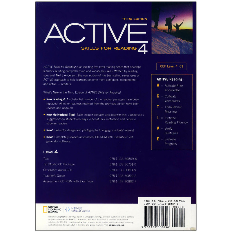 کتاب ACTIVE Skills for Reading 4 3rd Edition اثر Neil J. Anderson انتشارات اف تي پرس