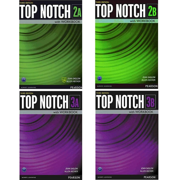 کتاب Top Notch Third Edition اثر Joan Saslow & Allen Ascher انتشارات Longman, Pearson چهار جلدی