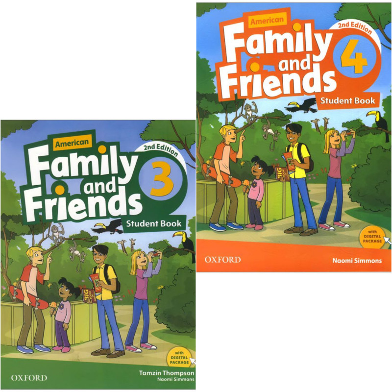 کتاب American Family and Friends Second Edition اثر جمعی از نویسندگان انتشارات Oxford دو جلدی