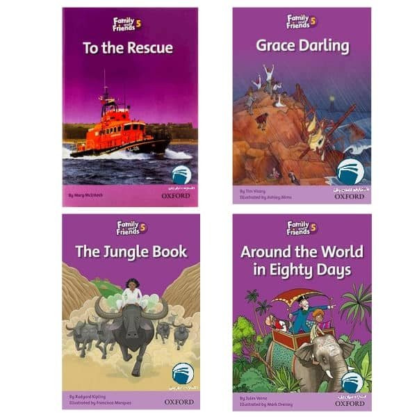 کتاب story family and friends 5 2nd اثر جمعی از نویسندگان انتشارات دنیای زبان 4 جلدی