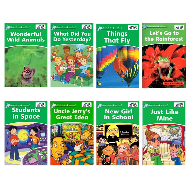 کتاب Dolphin Readers  level 3 اثر جمعی از نویسندگان انتشارات الوندپویان 8 جلدی