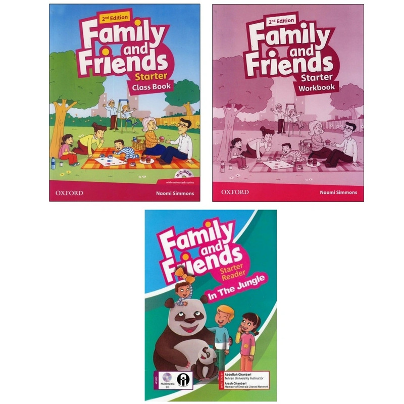 کتاب Family And Friends Starter(2nd Edition) اثر Naomi Simmons انتشارات الوندپویان مجموعه 3 جلدی 