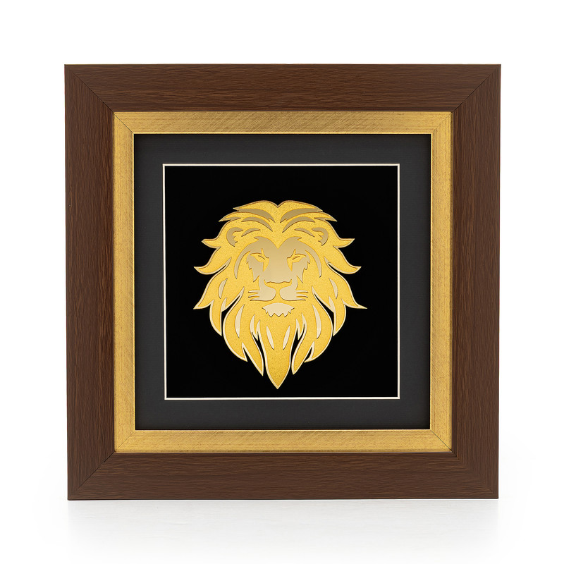 تابلو طلاکوب آلتین هنر مدل شیر نماد ماه مرداد