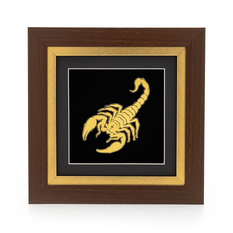 تابلو طلاکوب آلتین هنر مدل عقرب نماد ماه آبان