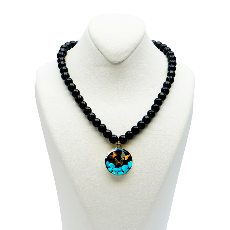 گردنبند زنانه آلتین هنر بزازیان مدل سه پروانه