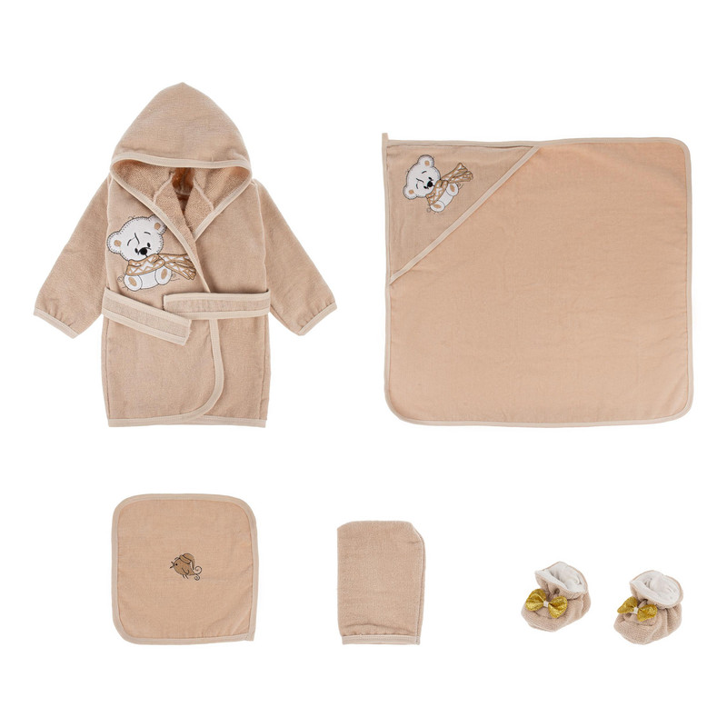 ست 5 تکه حوله نوزادی بلیکا مدل خرس 