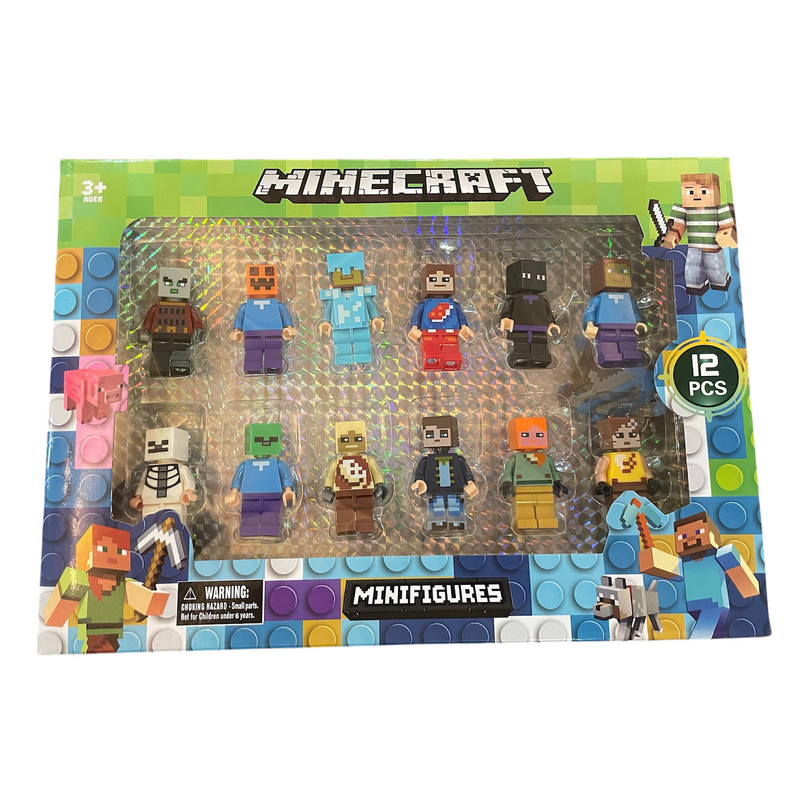 اکشن فیگور مدل ماینکرافت کد ۲۰۱۹ مجموعه ۱۲ عددی