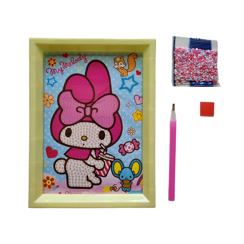 بازی آموزشی مدل ساخت تابلو نقاشی الماسی قاب دار طرح ملودی کد 01