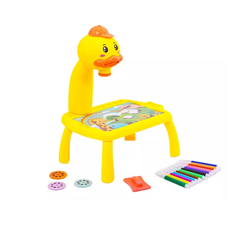 بازی آموزشی رنگ آمیزی مدل میز نقاشی پروژکتوردار طرح اردک کد 39-222