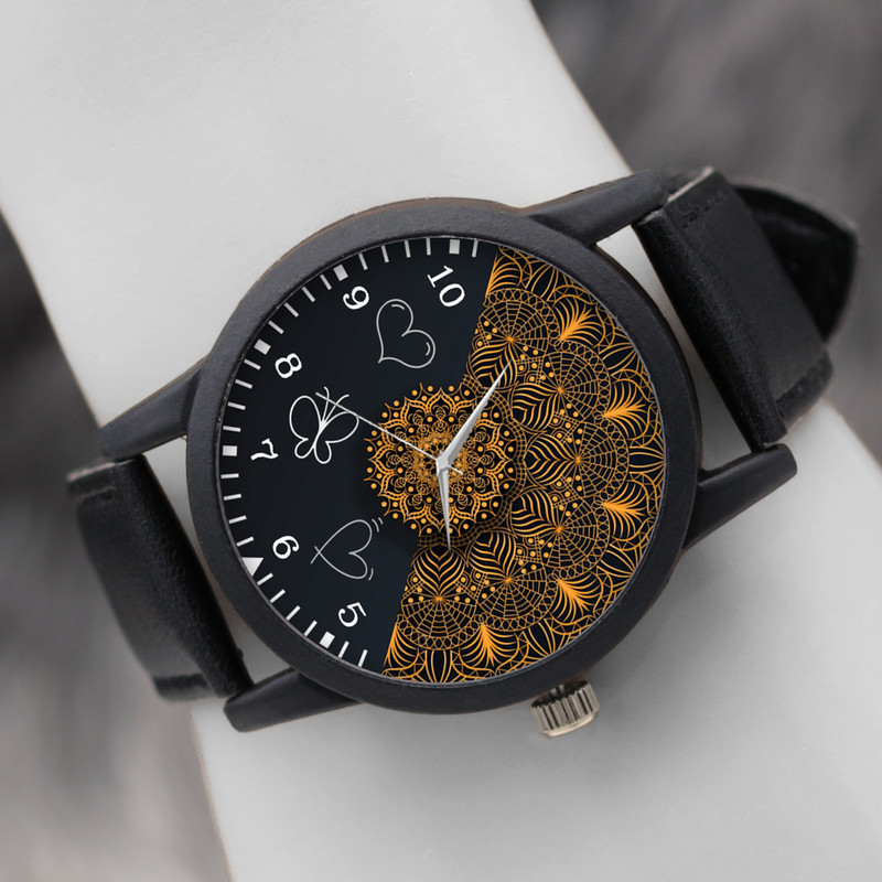 ساعت مچی عقربه ای زنانه طرح پروانه کد LF3310