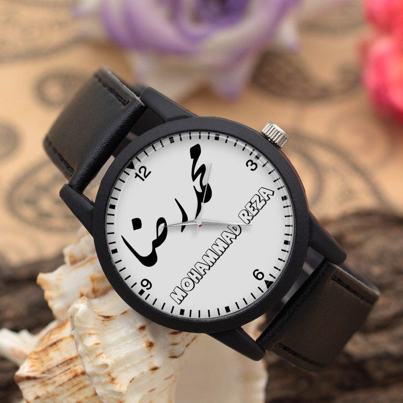 ساعت مچی عقربه ای مردانه طرح محمد رضا کد LF3049