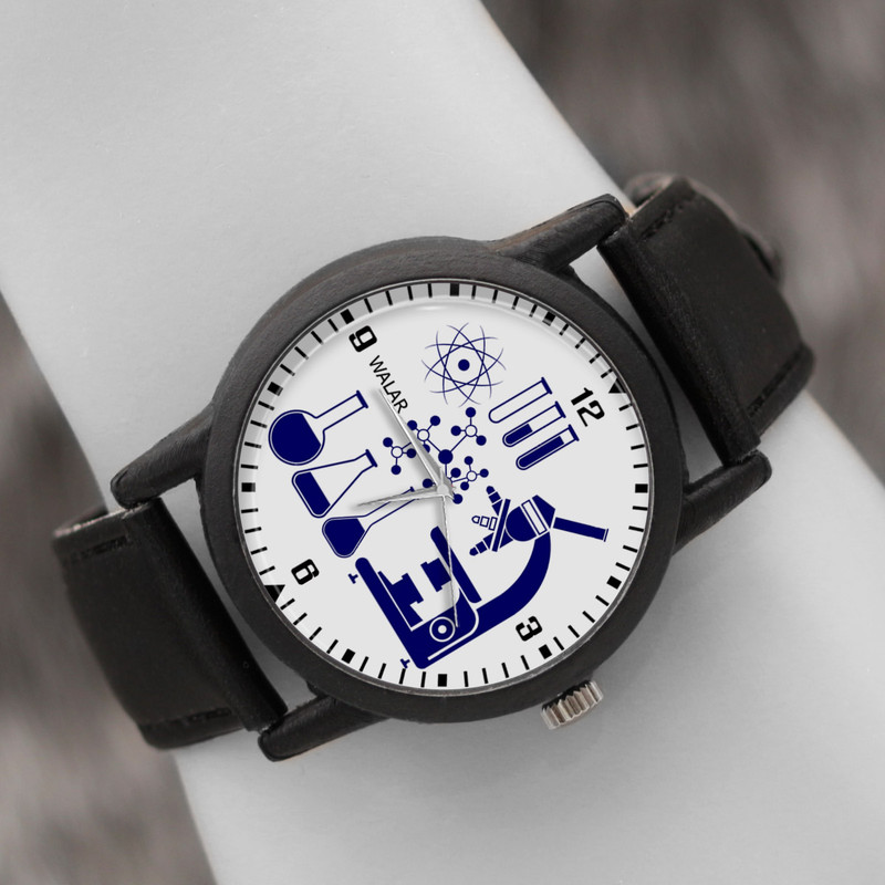 ساعت مچی عقربه ای زنانه و مردانه والار طرح شیمی کد LF2389
