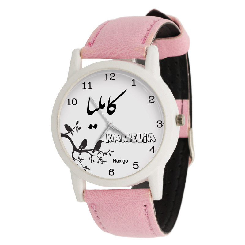 ساعت مچی عقربه ای زنانه ناکسیگو طرح کاملیا کد LF3509