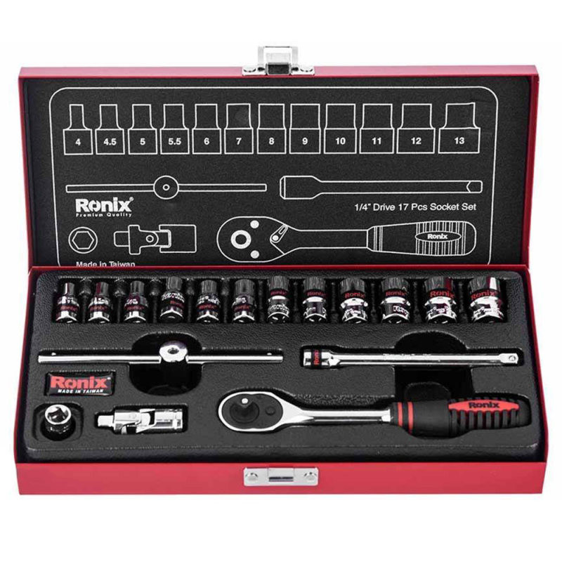  مجموعه 17 عددی آچار و سری بکس رونیکس مدل R2617H