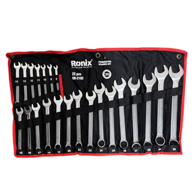 آچار یکسر تخت و یکسر رینگی  رونیکس مدل RH - 2103 بسته 22 عددی