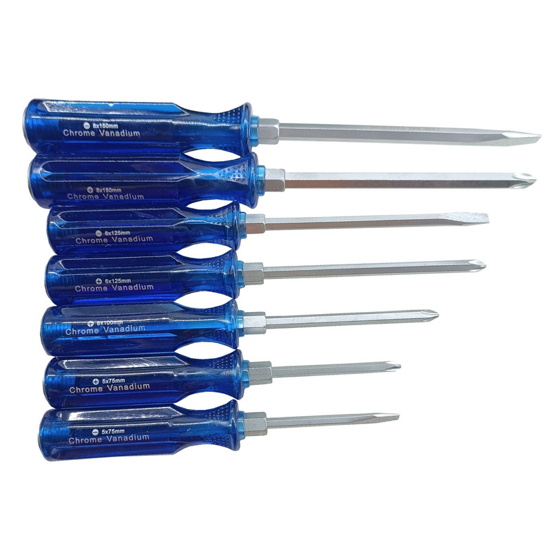 پیچ گوشتی کیفی ضربه خور رایدر مدل PG مجموعه 7 عددی