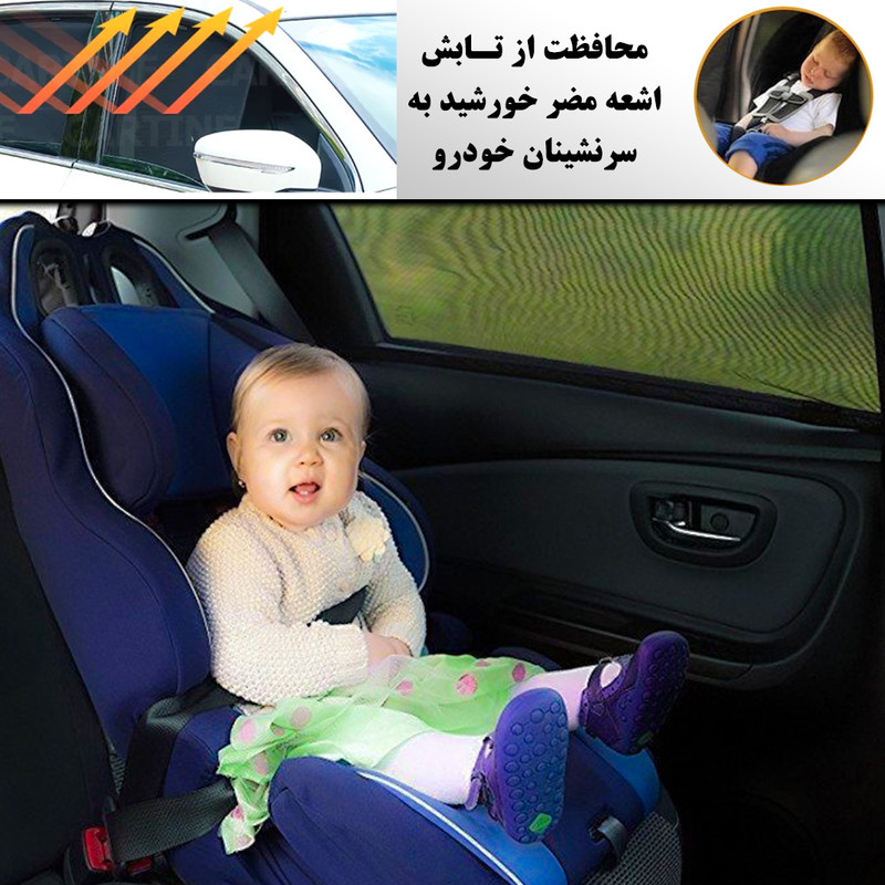 آفتابگیر خودرو مدل PRO UV مناسب برای پژو 206 مجموعه 4 عددی