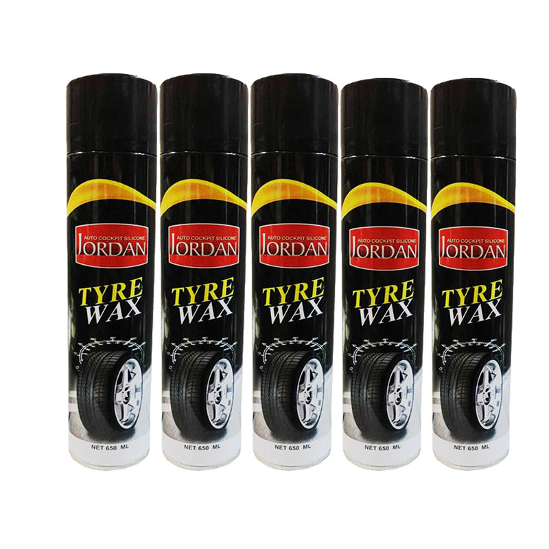 اسپری تمیز کننده و براق کننده لاستیک جردن حجم 650 میلی لیتر بسته 5 عددی