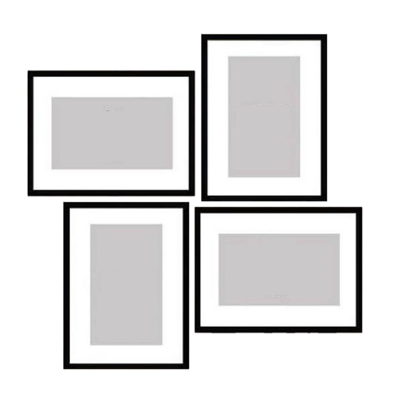 قاب عکس بکلیت مدل پاسپارتو کد 215-17 مجموعه 4 عددی