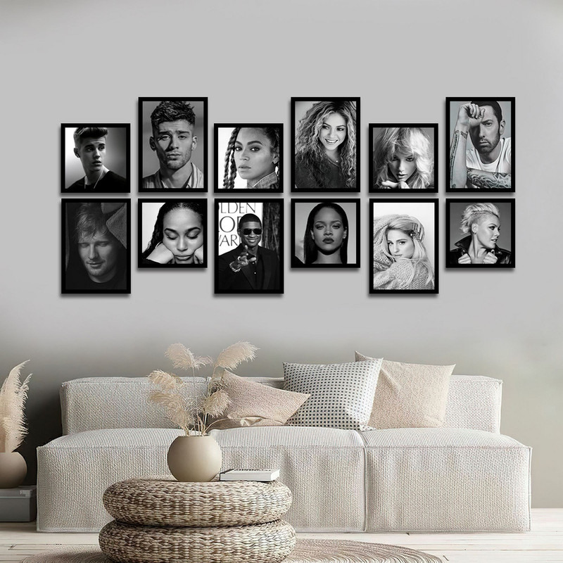 تابلو بکلیت طرح مشاهیر موسیقی جهان مدل B-1684 مجموعه 12 عددی