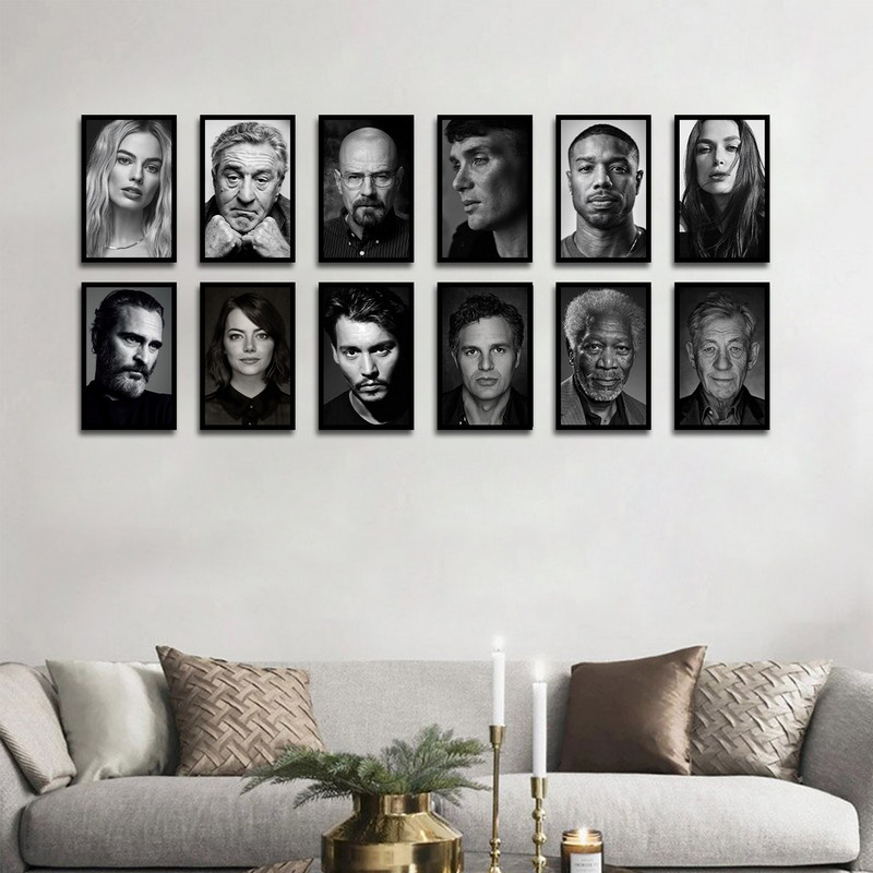 تابلو بکلیت طرح مشاهیر سینمای جهان مدل B-1782 مجموعه 12 عددی