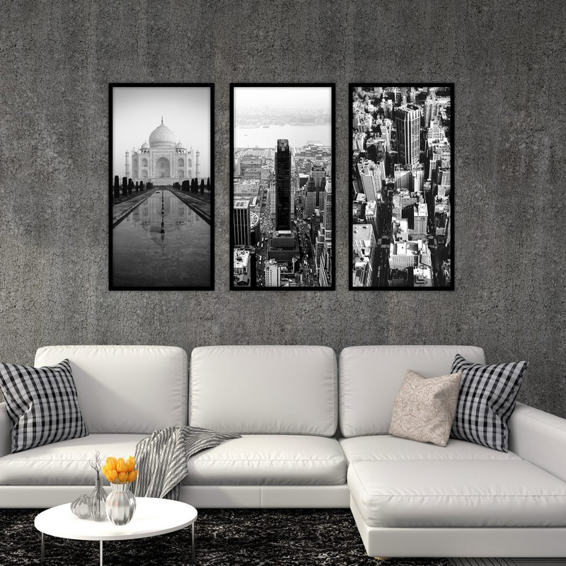 تابلو بکلیت طرح منظره شهری مسجد تاج محل در هند مدل B-504 مجموعه 3 عددی