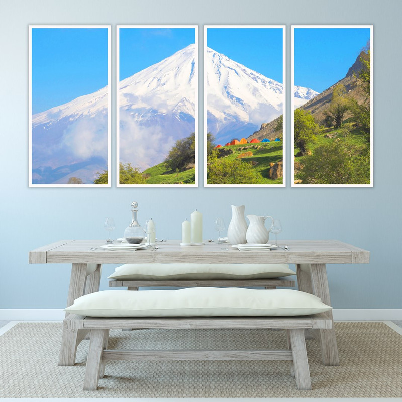 تابلو بکلیت طرح طبیعت وکوه دماوند مدل w-478 مجموعه 4 عددی