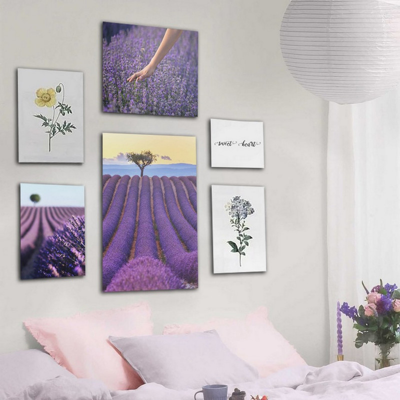 تابلو شاسی بکلیت طرح طبیعت و گل مدل SH-562 مجموعه 6 عددی