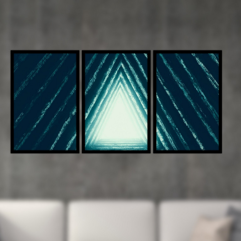 تابلو بکلیت طرح مثلث هزارتو مدل B-S4747 مجموعه 3 عددی