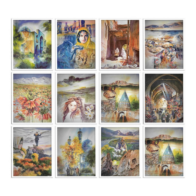 تابلو بکلیت مدل نقاشی فرهنگ و هنر ایران کد 430 مجموعه 12 عددی