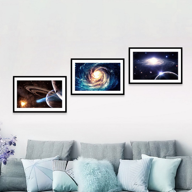 تابلو بکلیت مدل طرح دکوراتیو کهکشان B-1043  مجموعه 3 عددی