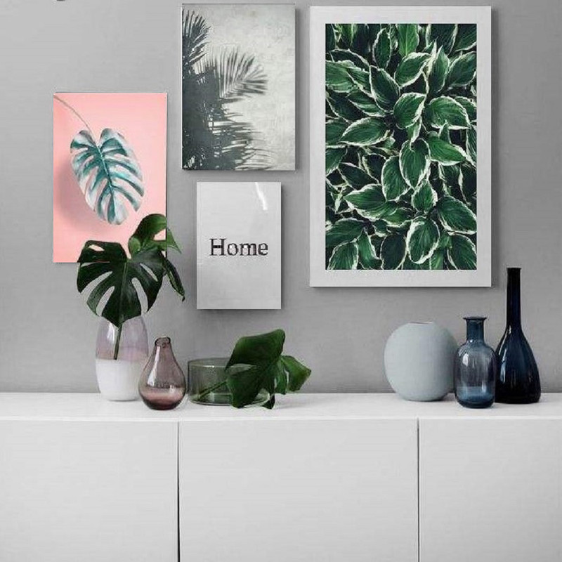 تابلو شاسی بکلیت طرح دکوراتیو خانه و برگ مدل SH-264 مجموعه 4 عددی