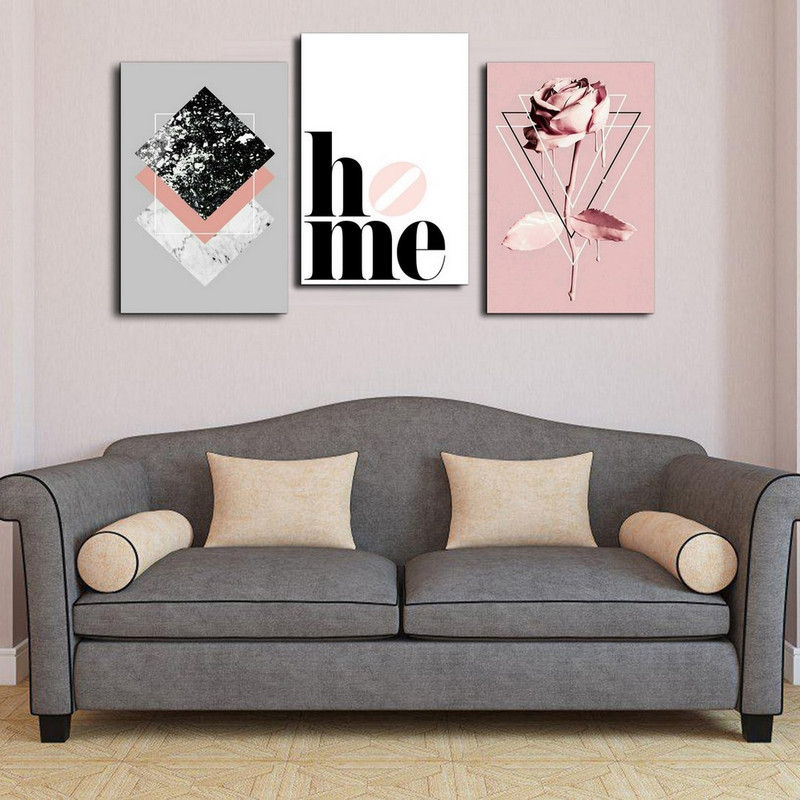 تابلو شاسی بکلیت طرح دکوراتیو خانه مدل SH-260 مجموعه 3 عددی