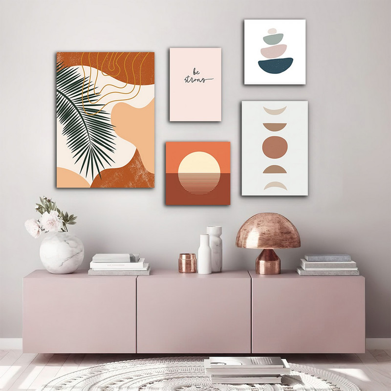 تابلو شاسی بکلیت طرح مینیمال خورشید و ماه مدل SH-639 مجموعه 5 عددی