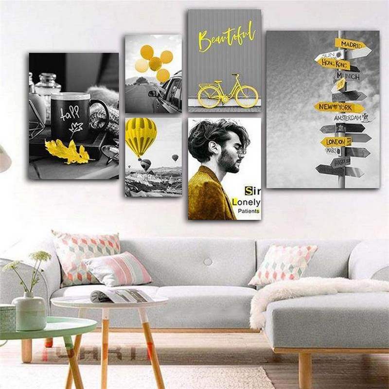 تابلو شاسی بکلیت طرح دکوراتیو انگیزشی و پاییزی مدل SH-616 مجموعه 6 عددی