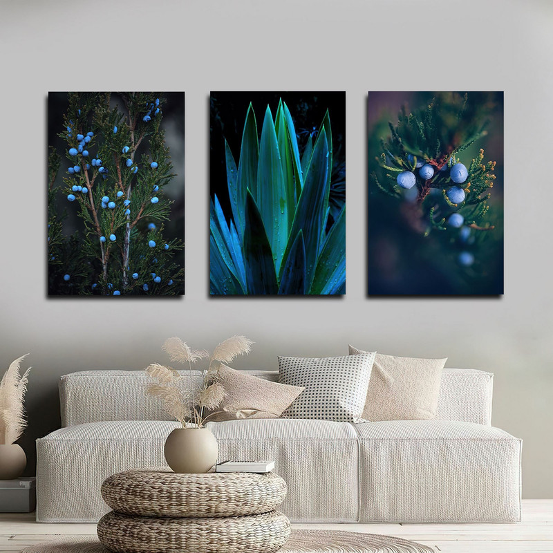 تابلو شاسی بکلیت طرح طبیعت و سرو کوهی مدل SH-1669 مجموعه 3 عددی