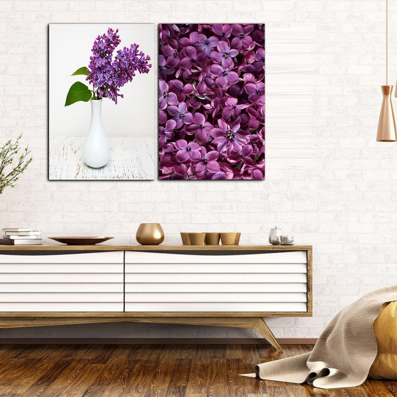 تابلو شاسی بکلیت طرح گل سنبل مدل SH-172 مجموعه 2 عددی