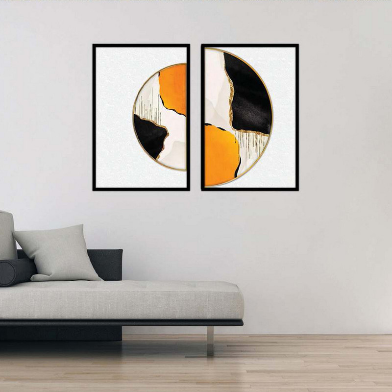 تابلو بکلیت طرح مدرن نیم دایره مدل B-1853 مجموعه 2 عددی