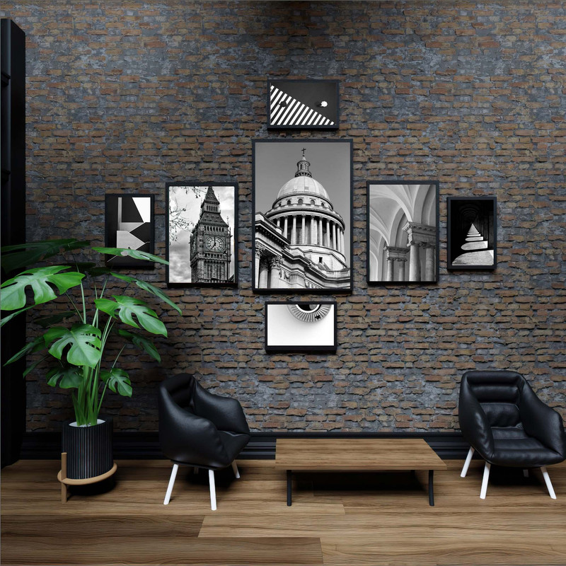 تابلو بکلیت طرح برج ساعت بیگ بن و منظره شهر مدل B-1912 مجموعه 7 عددی