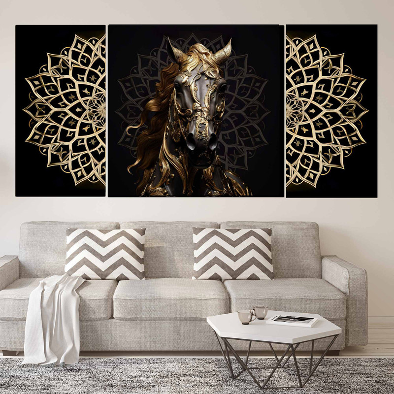 تابلو شاسی بکلیت طرح مدرن و اسب مدل SH-1534 مجموعه 3 عددی