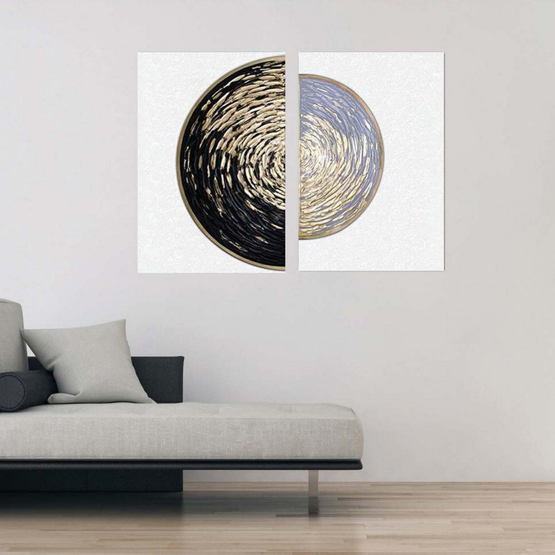 تابلو شاسی بکلیت طرح مدرن نیم دایره موج مدل SH-1909 مجموعه 2 عددی