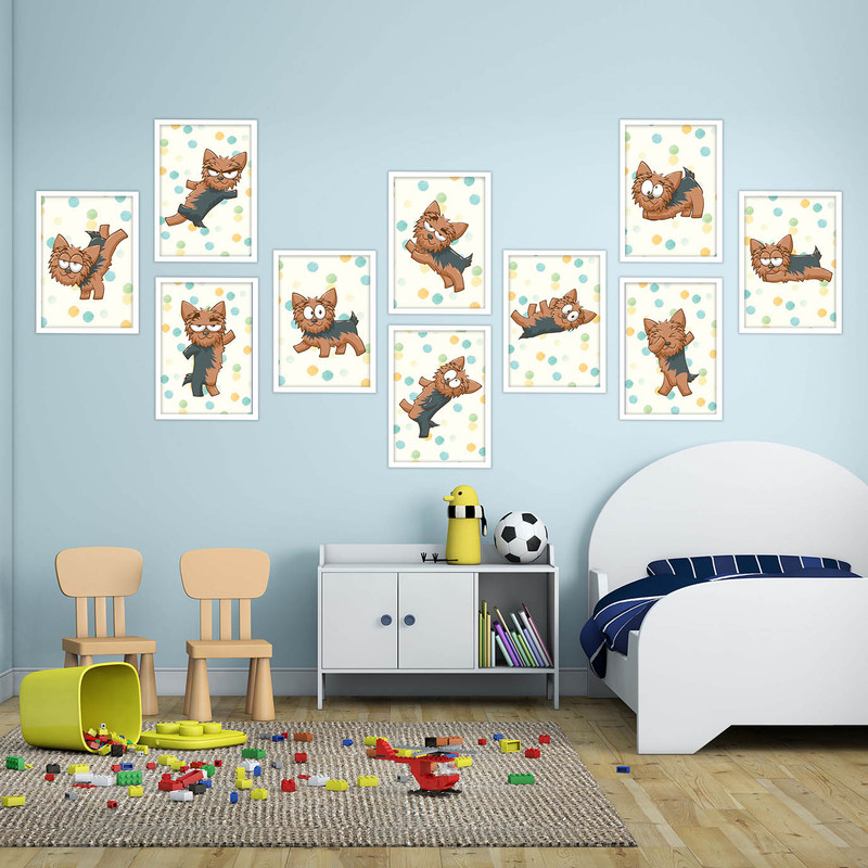 تابلو کودک بکلیت طرح گربه مدل W-207 مجموعه 9 عددی