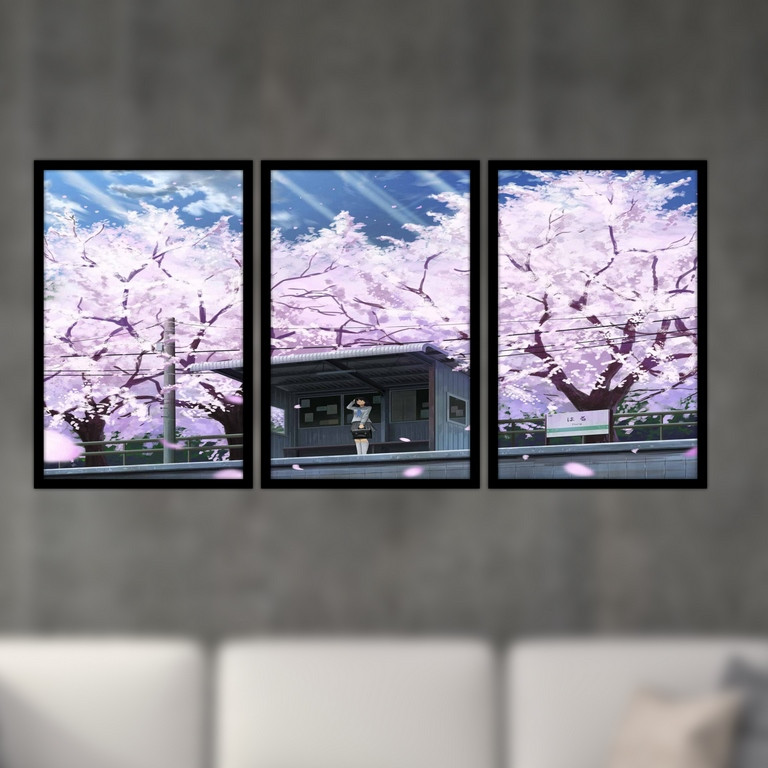 تابلو بکلیت طرح شکوفه گیلاس مدل B-S4740 مجموعه 3 عددی