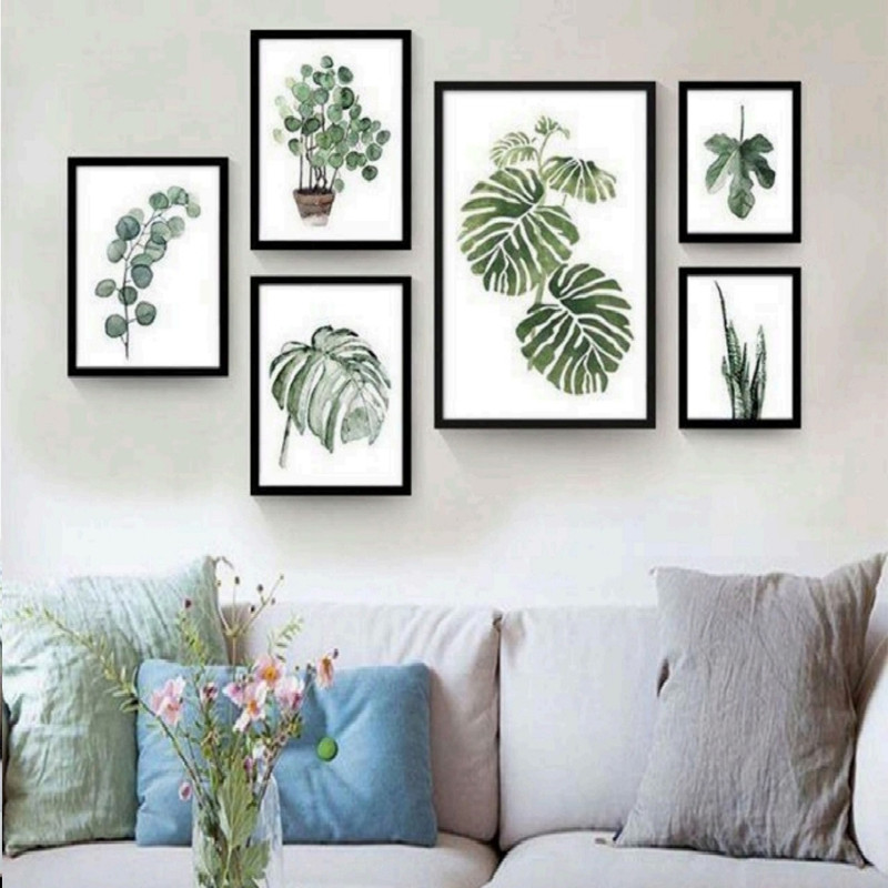 تابلو بکلیت طرح دکوراتیو برگ انجیری مدل B-686 مجموعه 6 عددی