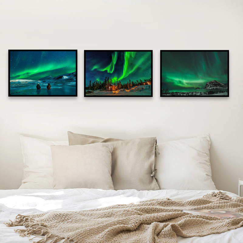 تابلو بکلیت طرح کهکشان و شفق قطبی مدل B-680 مجموعه 3 عددی