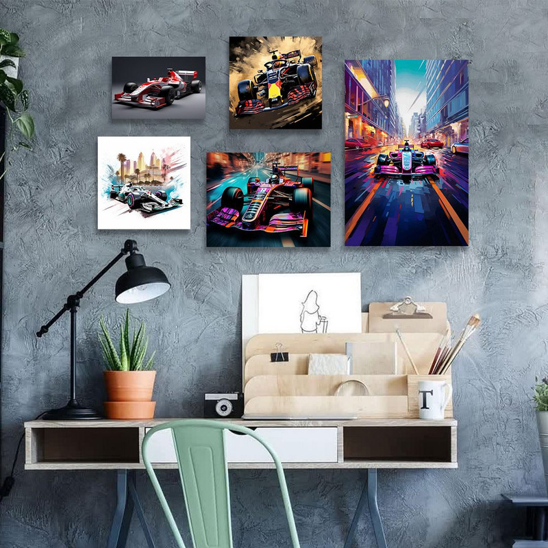 تابلو شاسی بکلیت طرح اتومبیل مسابقه رالی مدل SH-1202  مجموعه 5 عددی