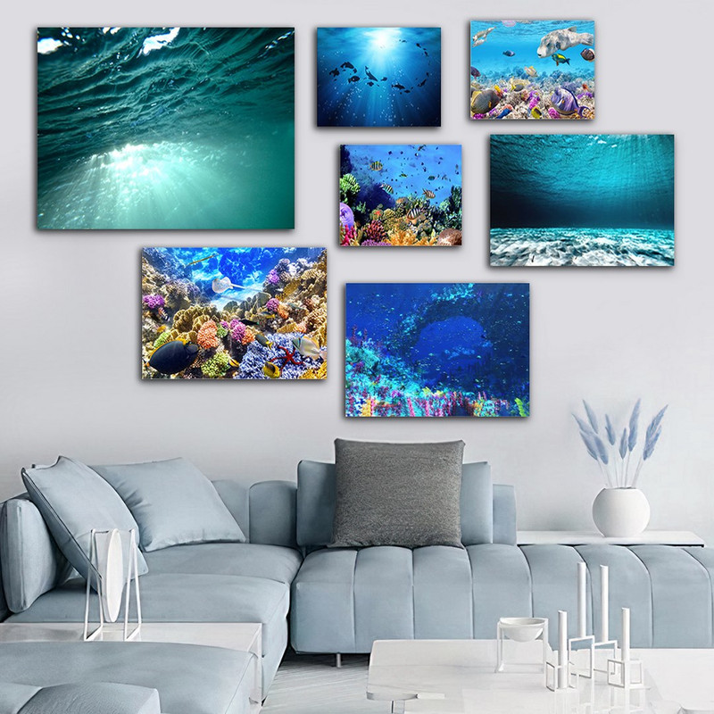 تابلو شاسی بکلیت طرح غواصی و طبیعت دریا مدل SH-929 مجموعه 7 عددی