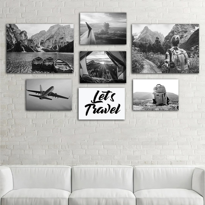 تابلو شاسی بکلیت طرح کمپینگ و طبیعت گردی مدل SH-906 مجموعه 7 عددی