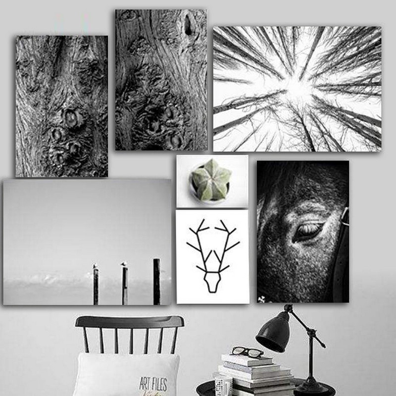 تابلو شاسی بکلیت طرح طبیعت و اسب مدل SH-278 مجموعه 7 عددی